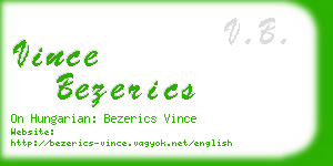 vince bezerics business card